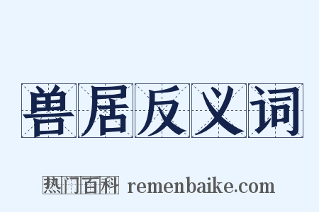 兽居反义词是什么意思的图片